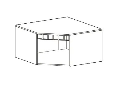Антресоль угловая "Прованс" спальня