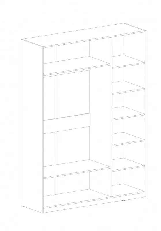 Шкаф трехдверный с обрамлением "Глазго" спальня