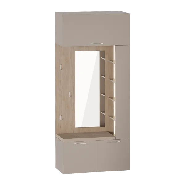 Вешалка с зеркалом "Джерси" прихожая Вариант 2