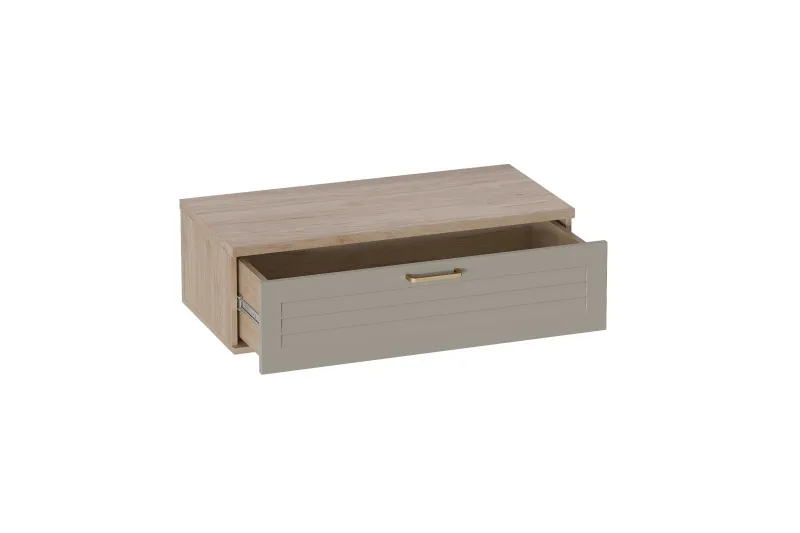 Тумба подвесная 1 ящ "Гавана" спальня Светло-серая