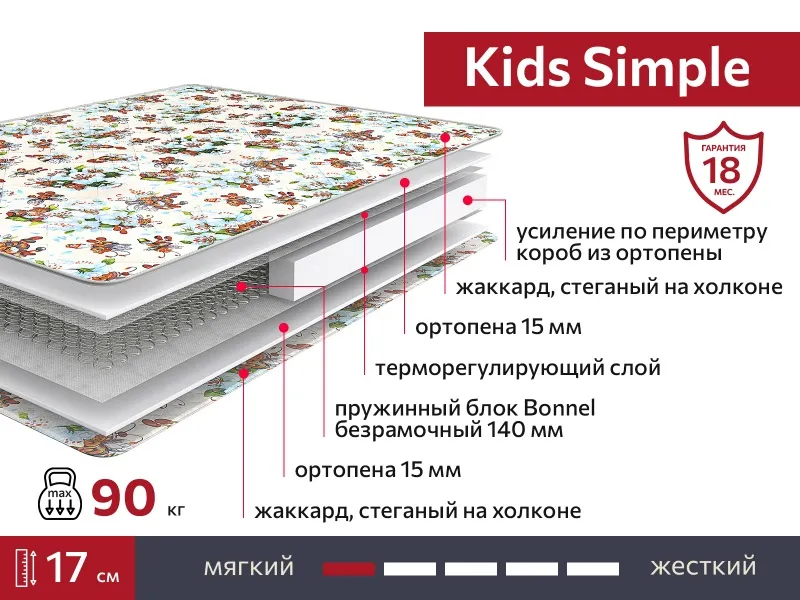 Матрас Kids Simple 600х1400