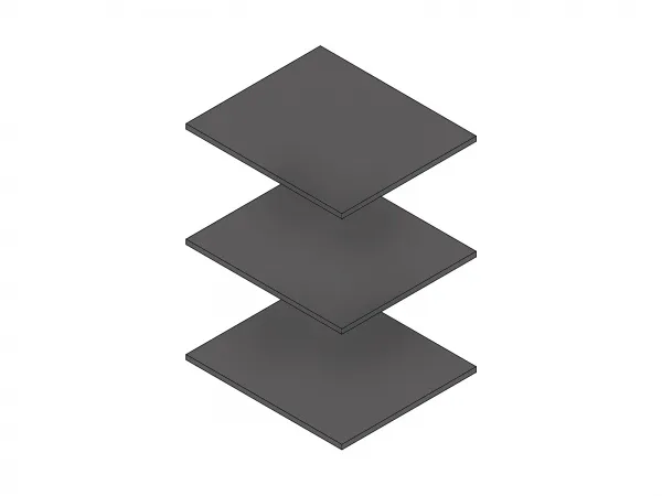 Комплект полок для 1 дв и 3 дв шкафа "Нора" Вариант 1